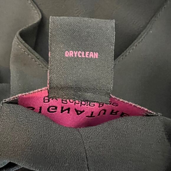 Signature by Robbie Bee Womens Cocktail Dress Sz 8 Black Sleeveless Rhinestones - Picture 8 of 8